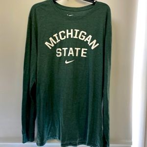 The Nike Tee- Michigan State Long Sleeve Green Men’s Tee Shirt- Size XXL